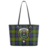 Ferguson Tartan Crest Leather Tote Bag